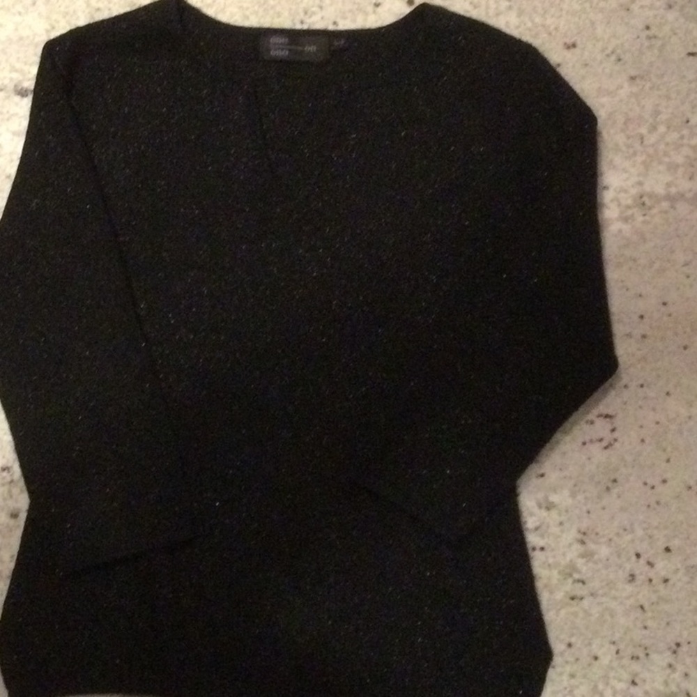 COPY - Elegant black dressy sweater with silver specks